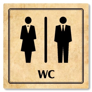 WC společné, 80x80mm, pergamen, Utah